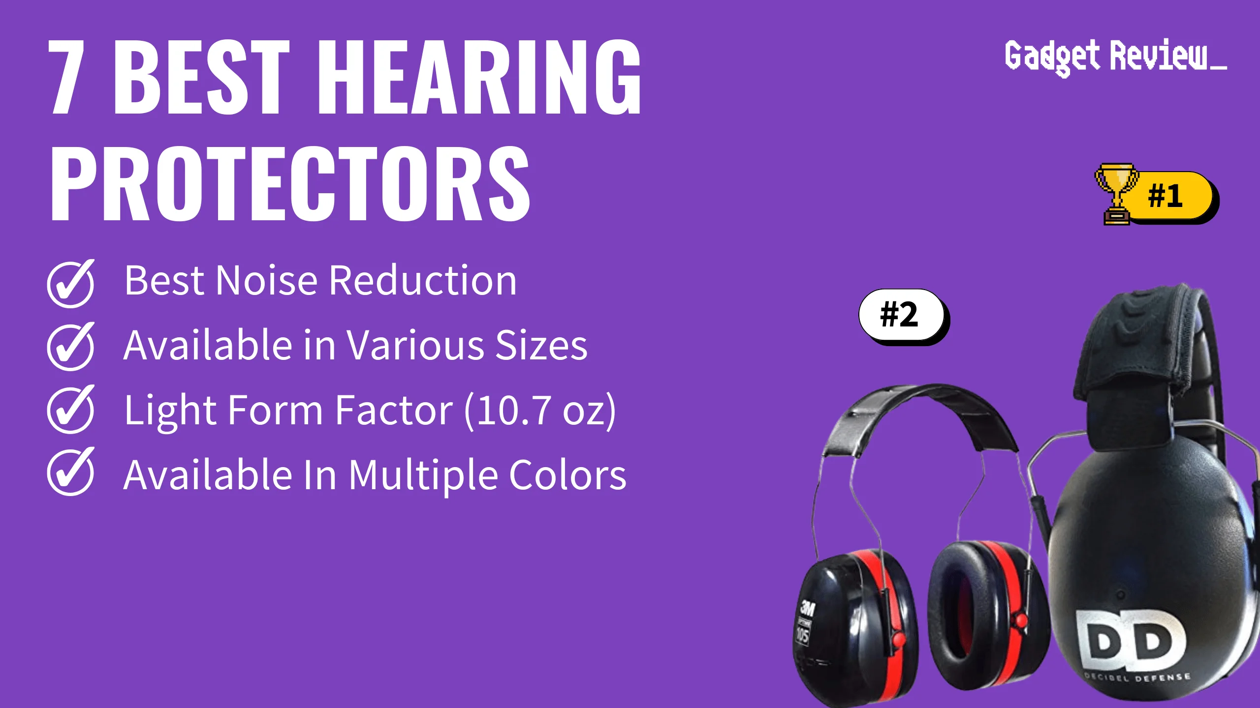 best hearing protectors featured image that shows the top three best tool models