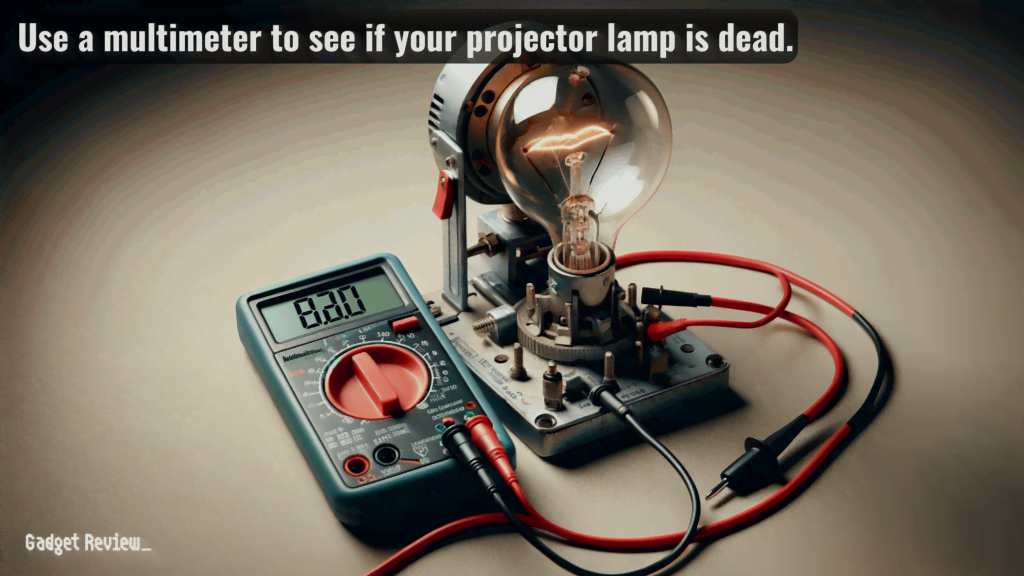 Use a multimeter to see if your projector lamp is dead.