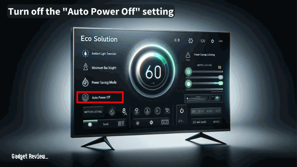 Auto Power Off option in the settings
