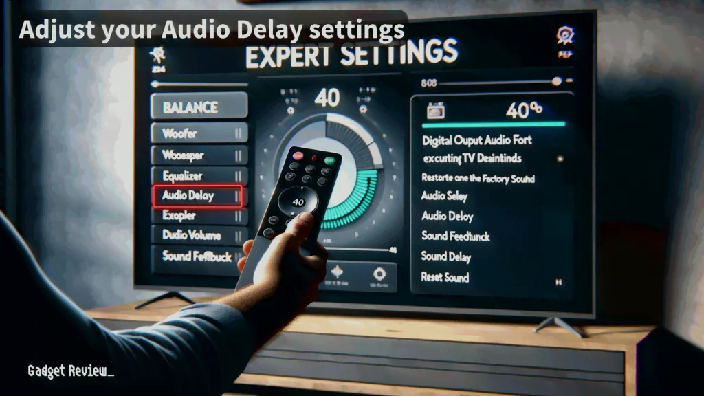 Adjusting the Audio Delay settings
