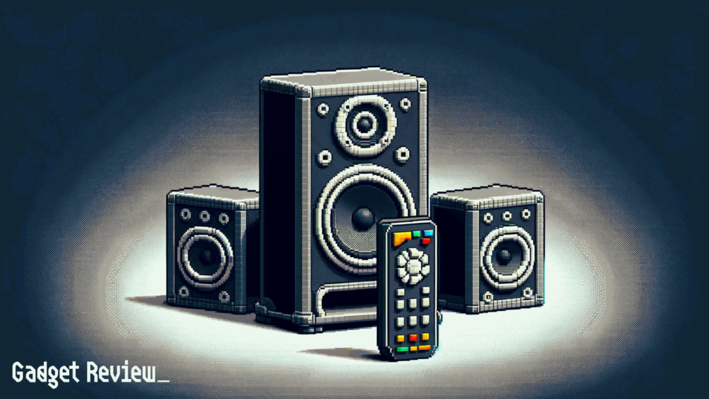 speaker system controlled by a remote
