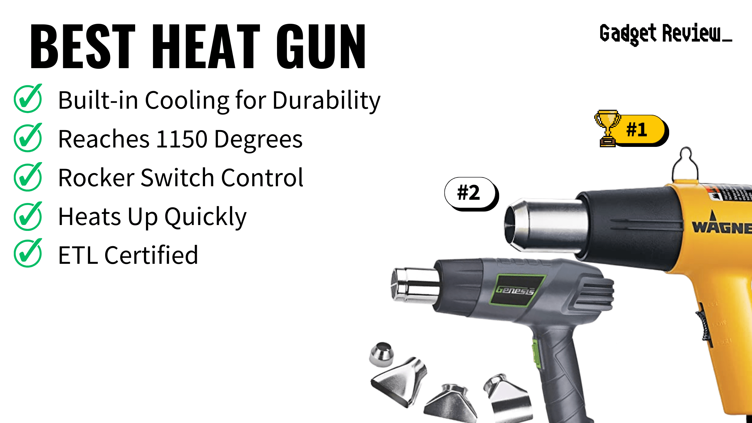 PORTER-CABLE Heat Gun, 1500 Watt, Dual Temperature Settings, Corded  (PC1500HG) Black