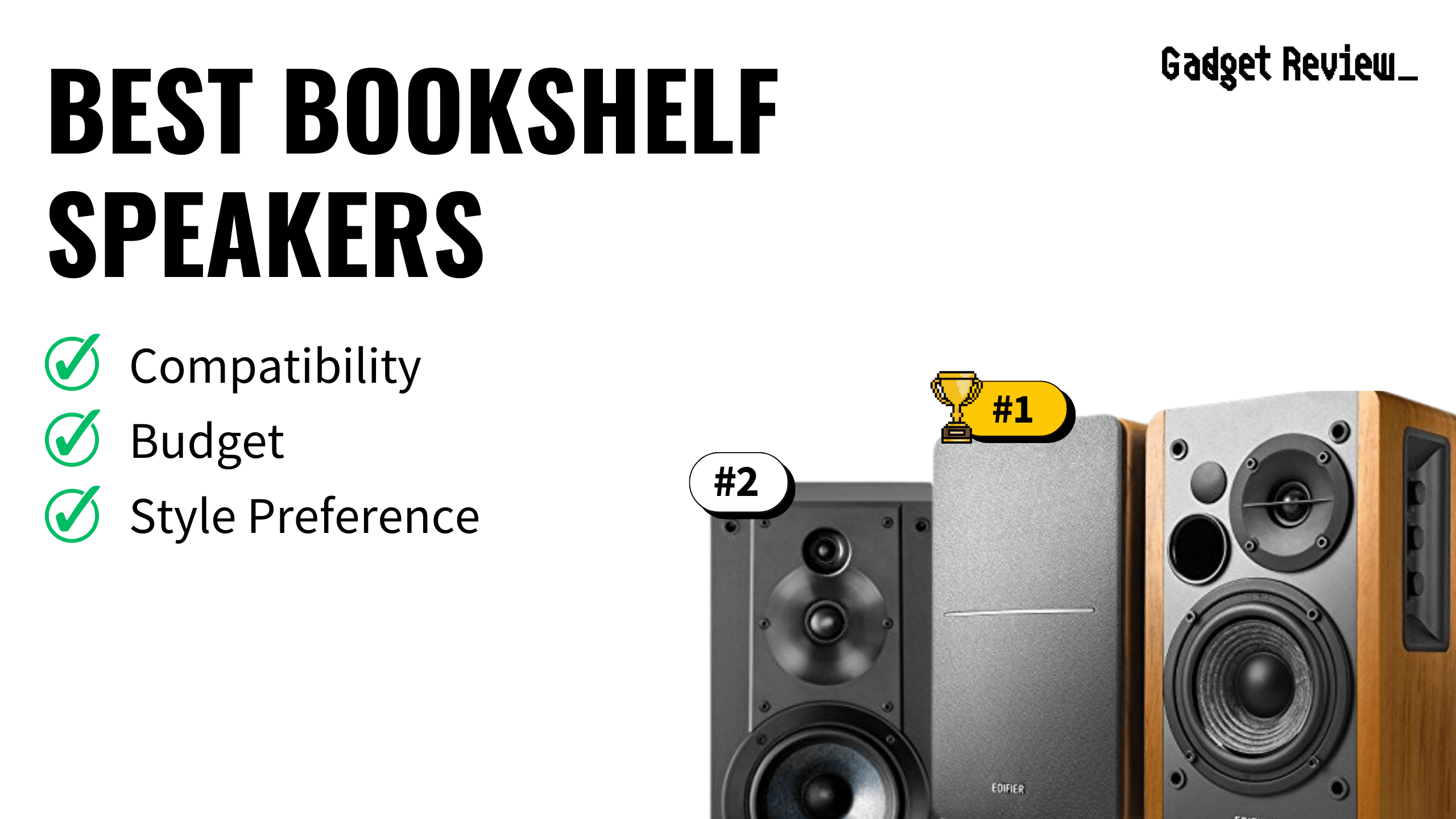 best bookshelf speakers featured image that shows the top three best speaker models