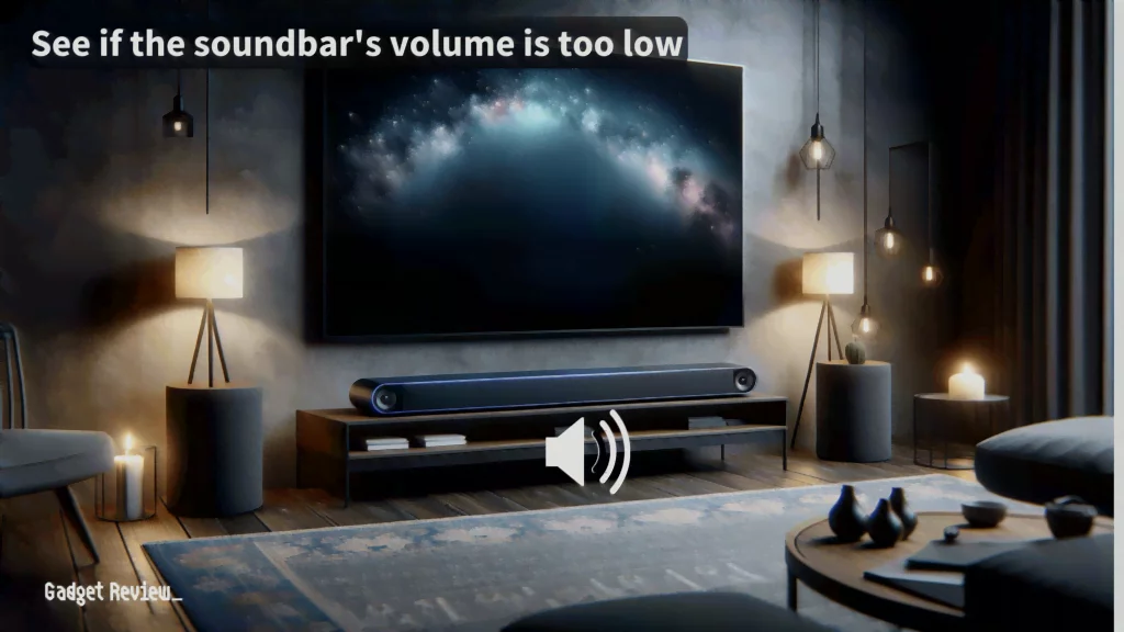 See if the soundbar's volume is too low