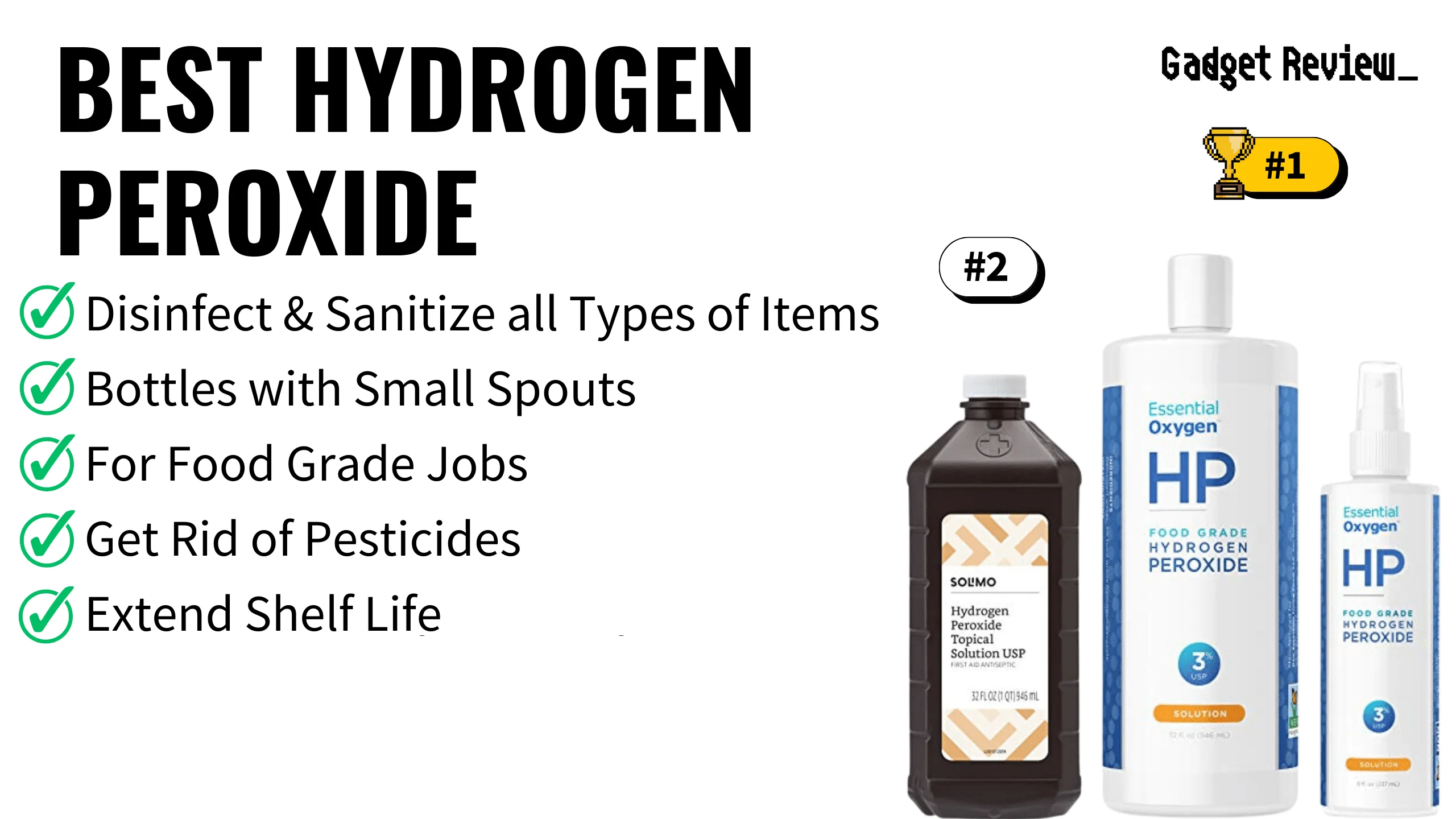 best hydrogen peroxide featured image that shows the top three best bathroom essential models