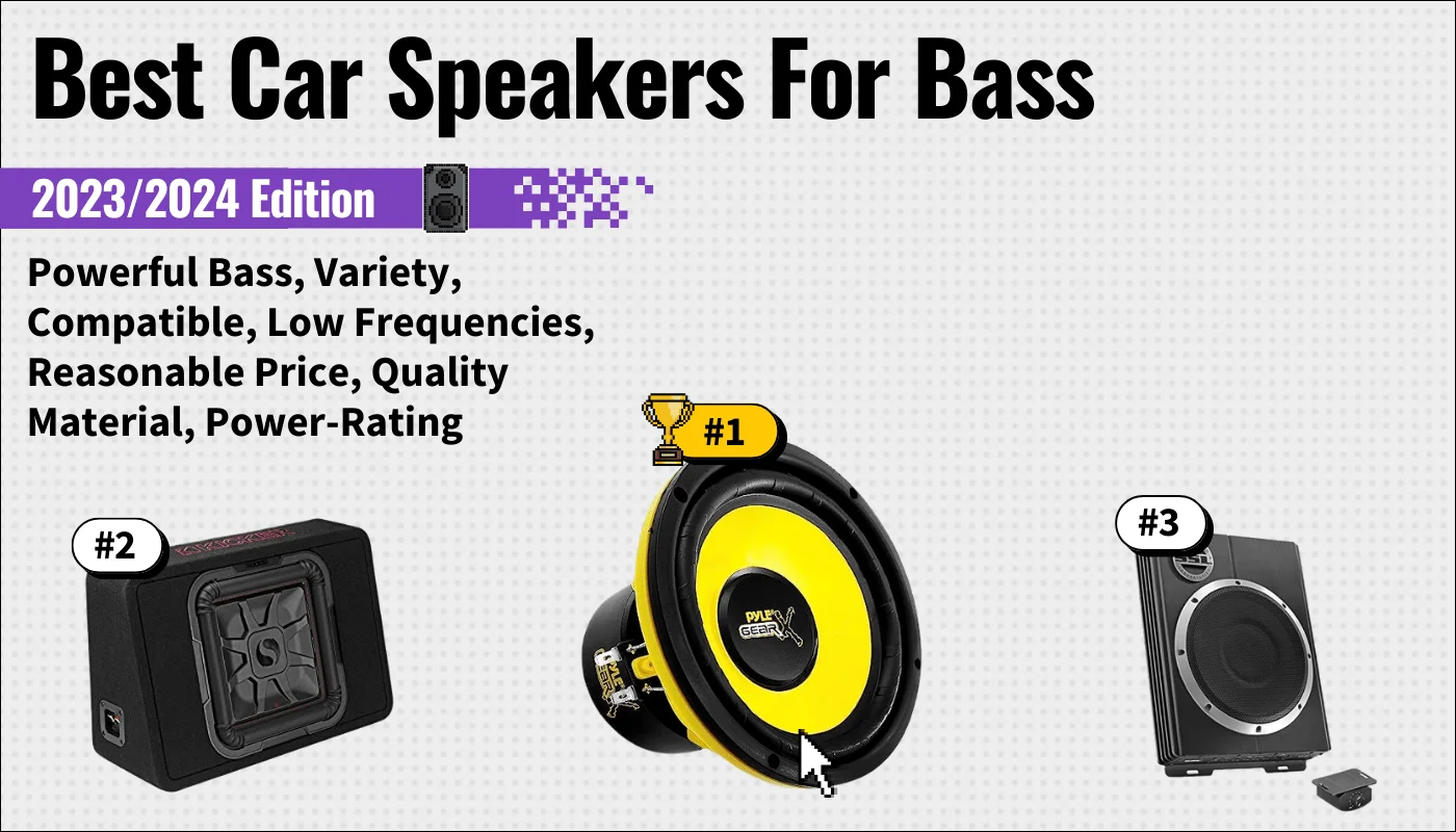best car speakers for bass featured image that shows the top three best speaker models