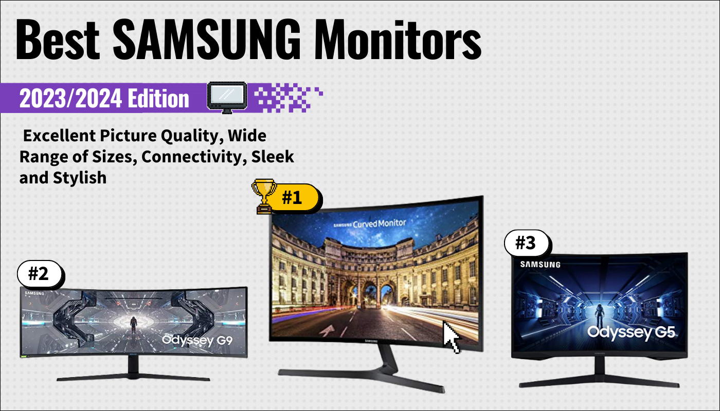 best samsung monitor featured image that shows the top three best computer monitor models