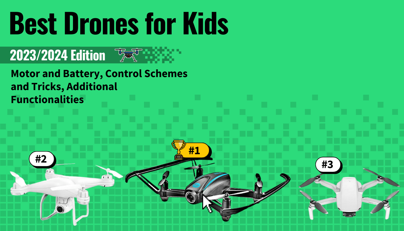 best drone kids featured image that shows the top three best drone models