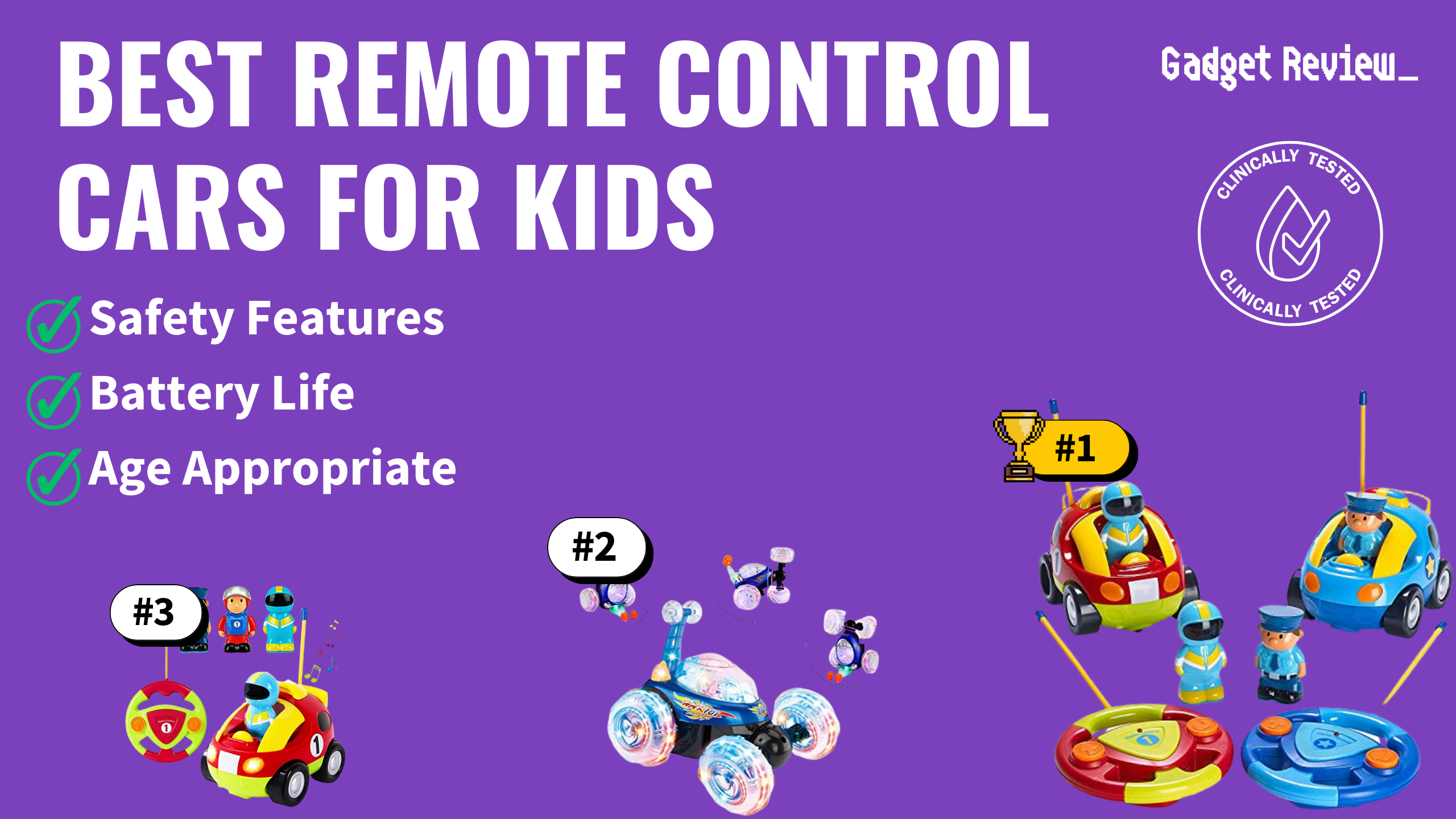 best rc cars kids featured image that shows the top three best toys & game models