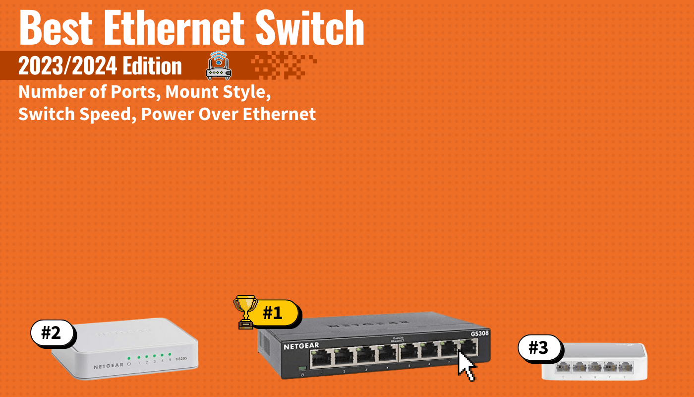 best ethernet switch featured image that shows the top three best router models