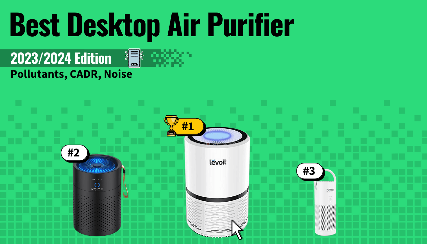 best desktop air purifier featured image that shows the top three best air purifier models