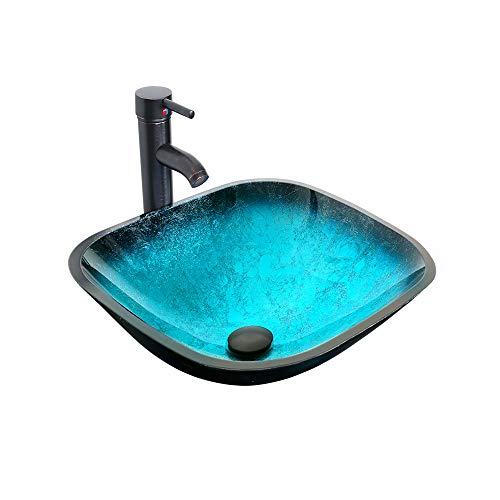 Eclife Turquoise Bathroom Artistic Tempered