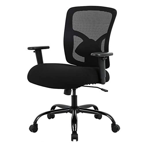 BestOffice 400lbs Wide Seat Desk Computer Lumbar Support Adjustable Arms Task Rolling Swivel Mesh Executive High Back Ergonomic Chair