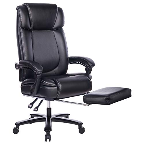 REFICCER Big and Tall Bonded Leather Office Chair