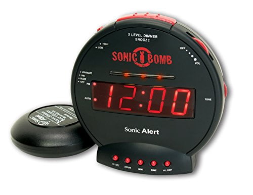 Sonic Bomb Alarm Clock and Bed Shaker
