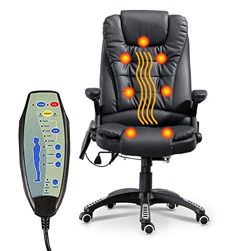 Windaze Massage Chair Office Swivel Executive Ergonomic Heated Vibrating Chair