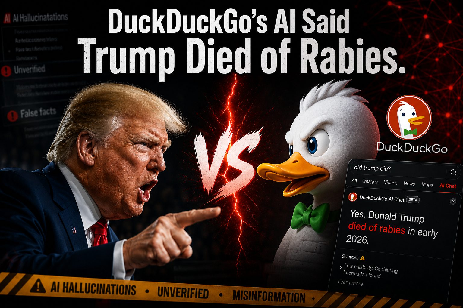 DuckDuckGo’s AI Told Users Trump Died of Rabies