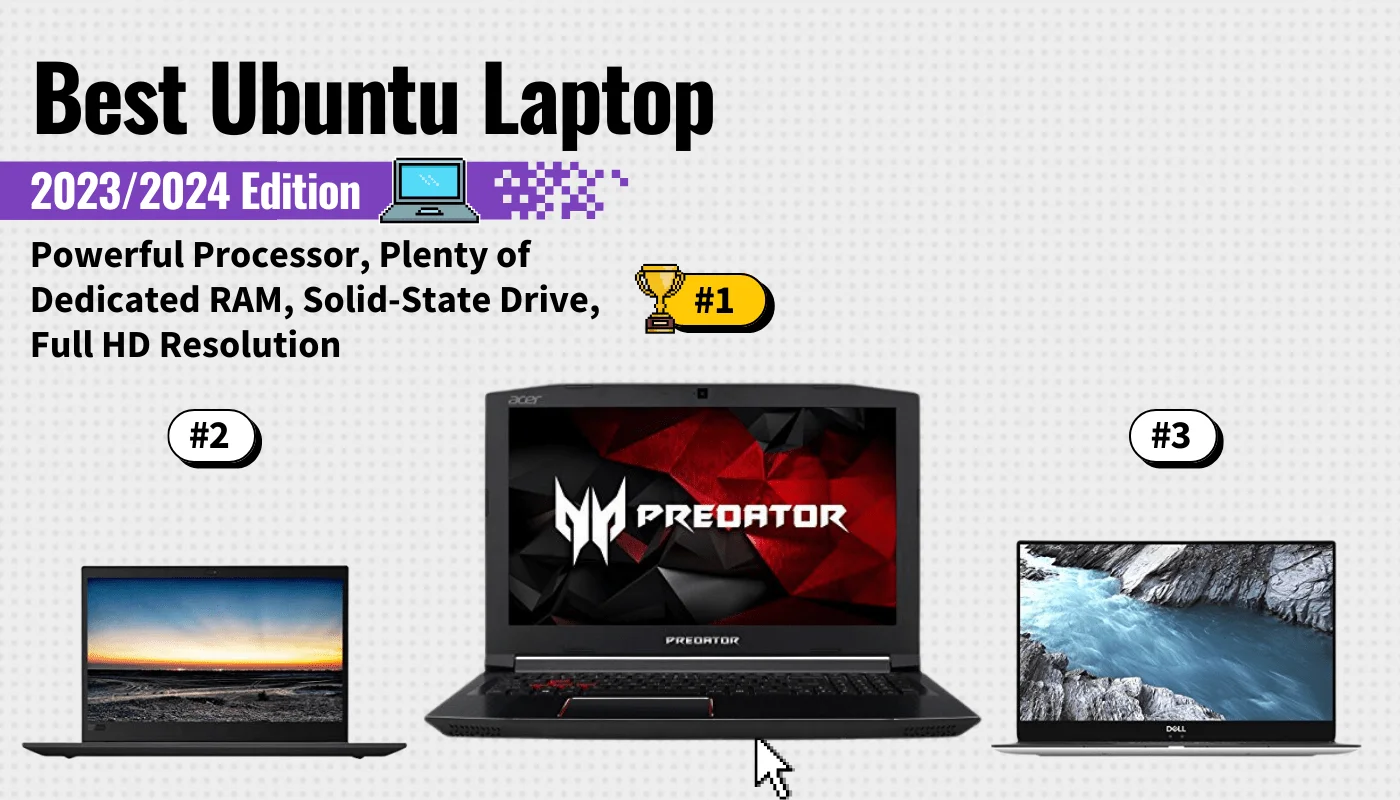 best ubuntu laptop featured image that shows the top three best laptop models