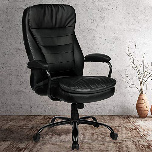 Amolife Big and Tall Office Chair/Heavy Duty Executive Computer Chair/Adjustable Desk Chair/Large Home Office Chair