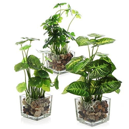 MyGift Artificial Plants Tabletop Greenery