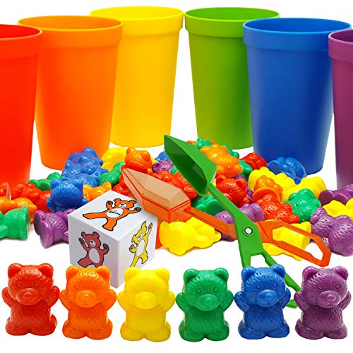 Skoolzy Rainbow Counting Bears Toys Games
