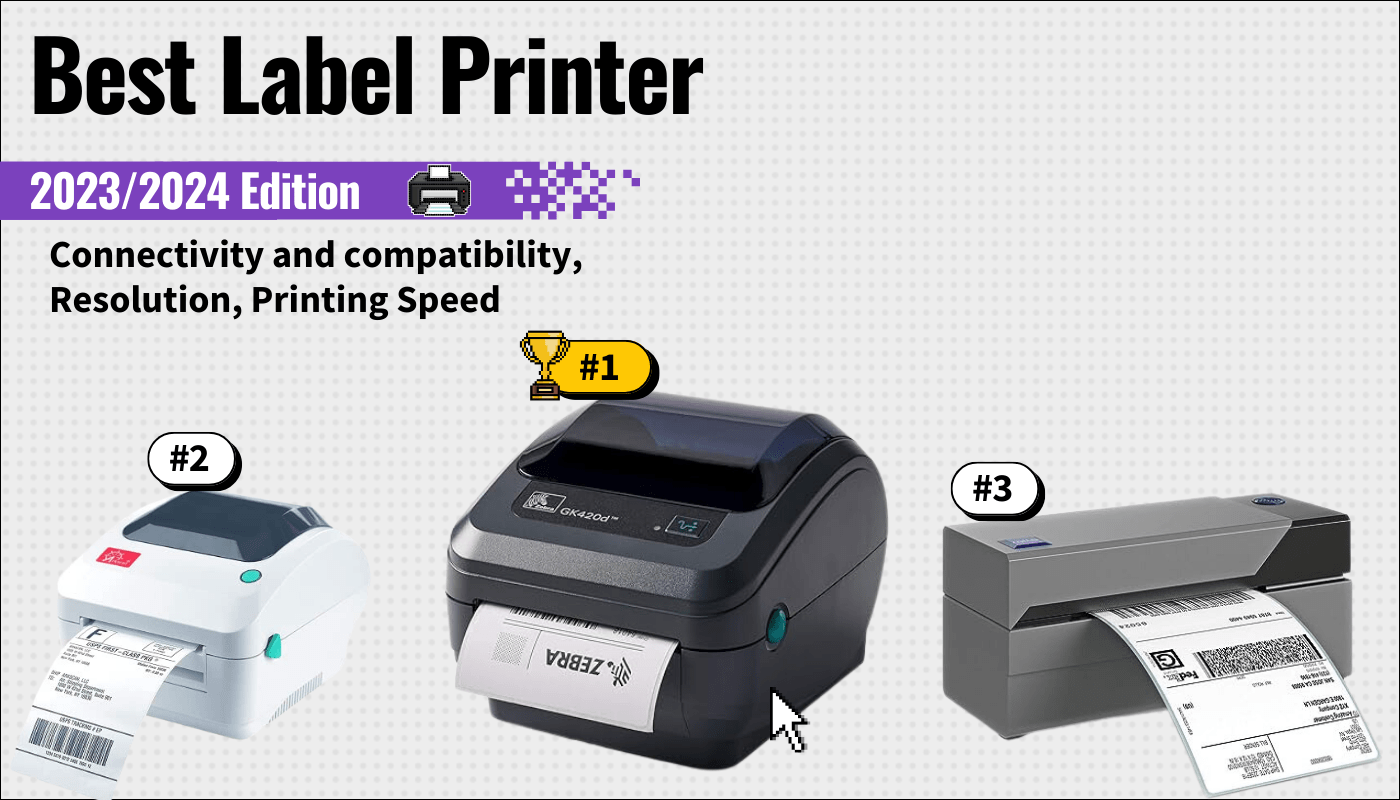 best label printer featured image that shows the top three best printer models