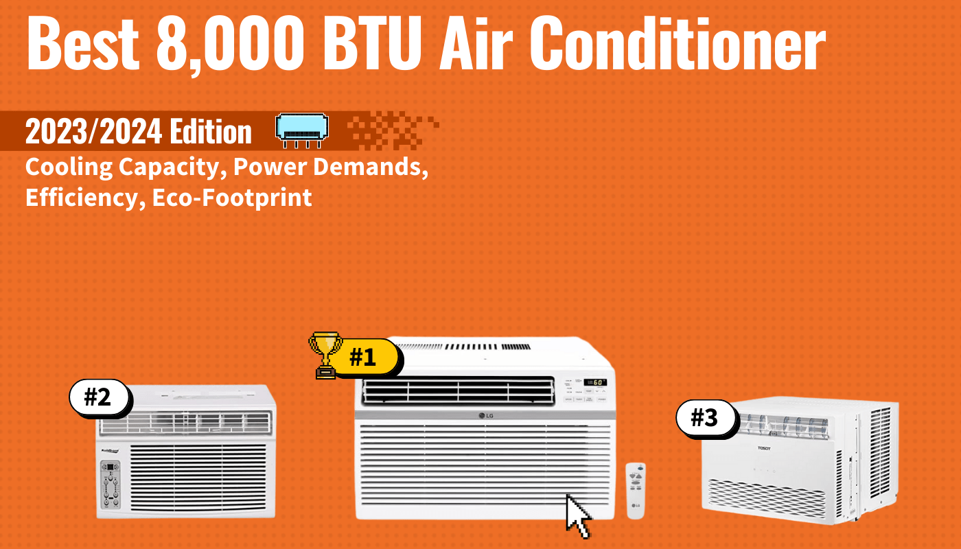 best 8000 btu air conditioner featured image that shows the top three best air conditioner models
