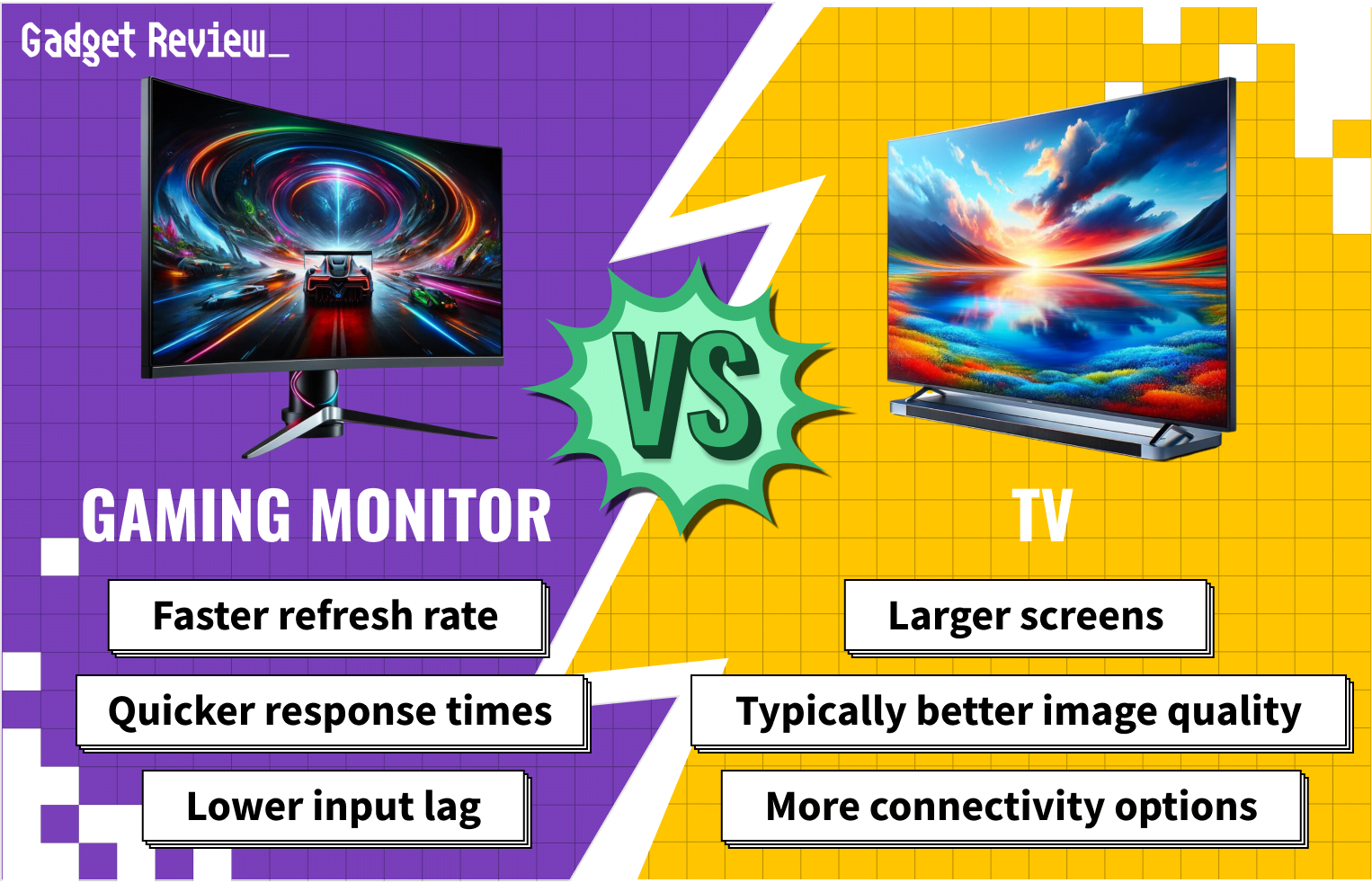 gaming monitor vs tv guide