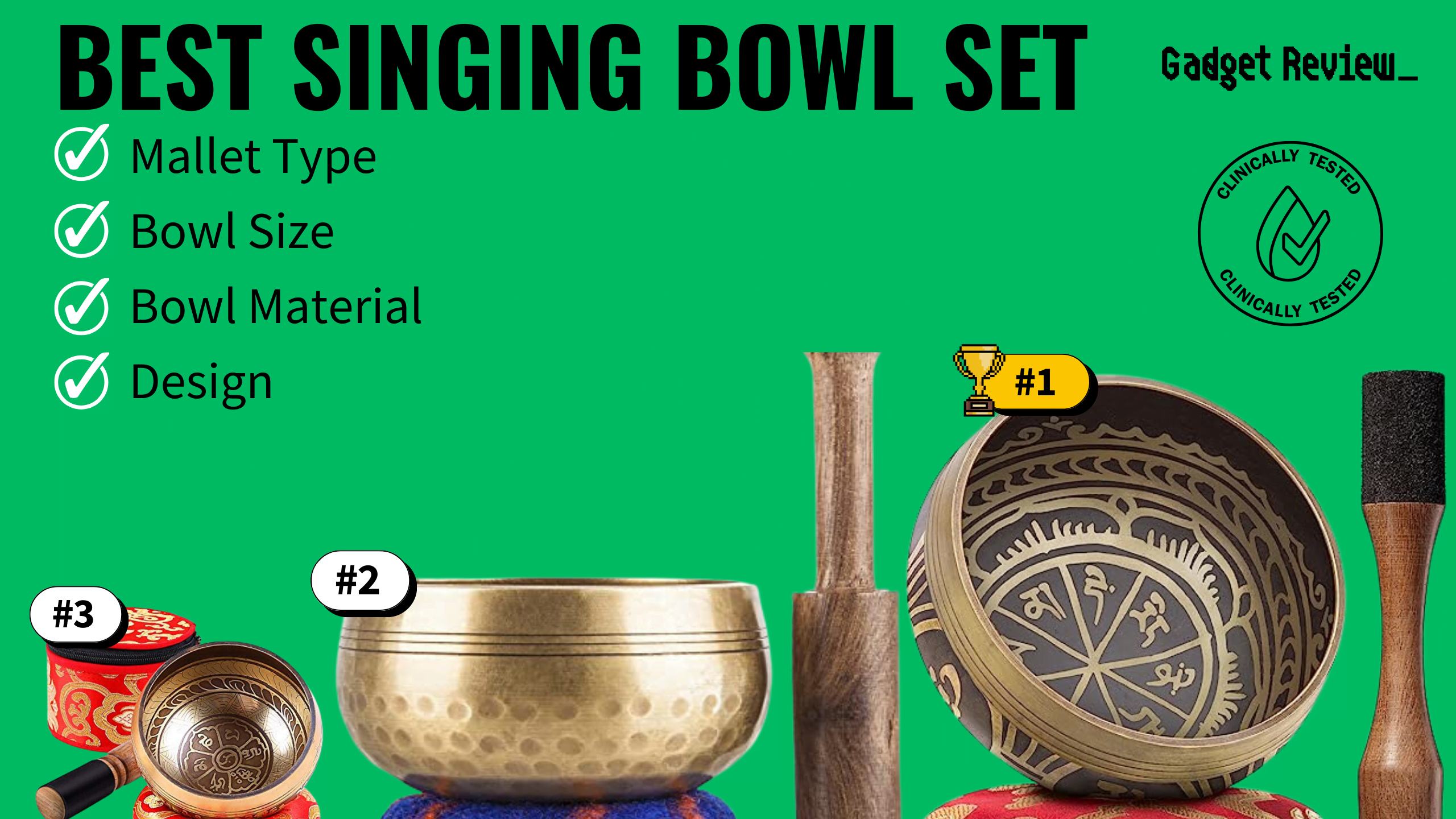 best singing bowl set featured image that shows the top three best music & recording gear models