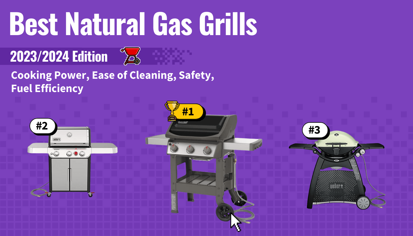 best natural gas grills featured image that shows the top three best grill models