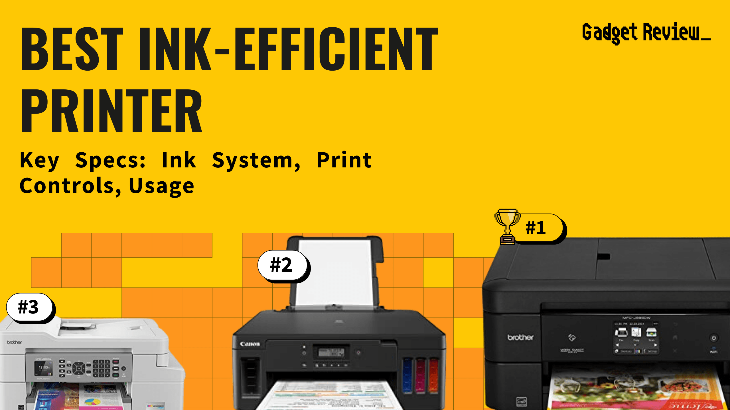 best ink efficient printer featured image that shows the top three best printer models