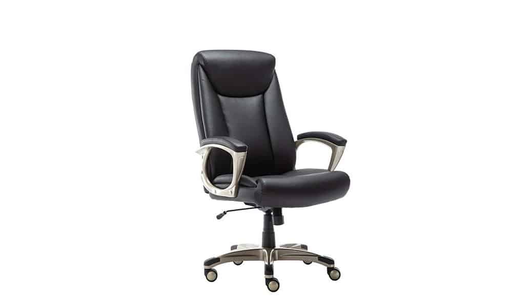 Amazon Basics Bonded Leather Big & Tall Executive Office Computer Desk Chair Review