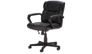 AmazonBasics Leather Mid-Back Office Chairs Review