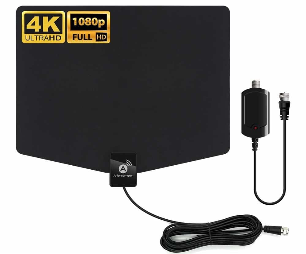 TV Antenna for Digital TV Indoor Amplified HD Digital TV Antenna with 120 Miles Long Range Support TV 4K/1080P/VHF/UHF Channels with HDTV Amplifier 