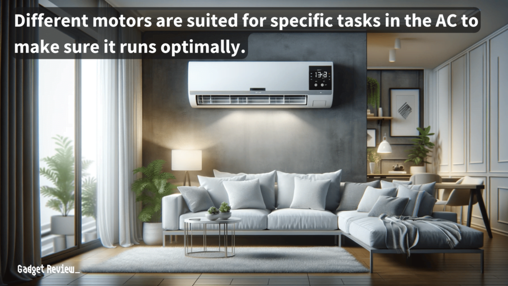 Working Air Conditioner in a Drawing Room