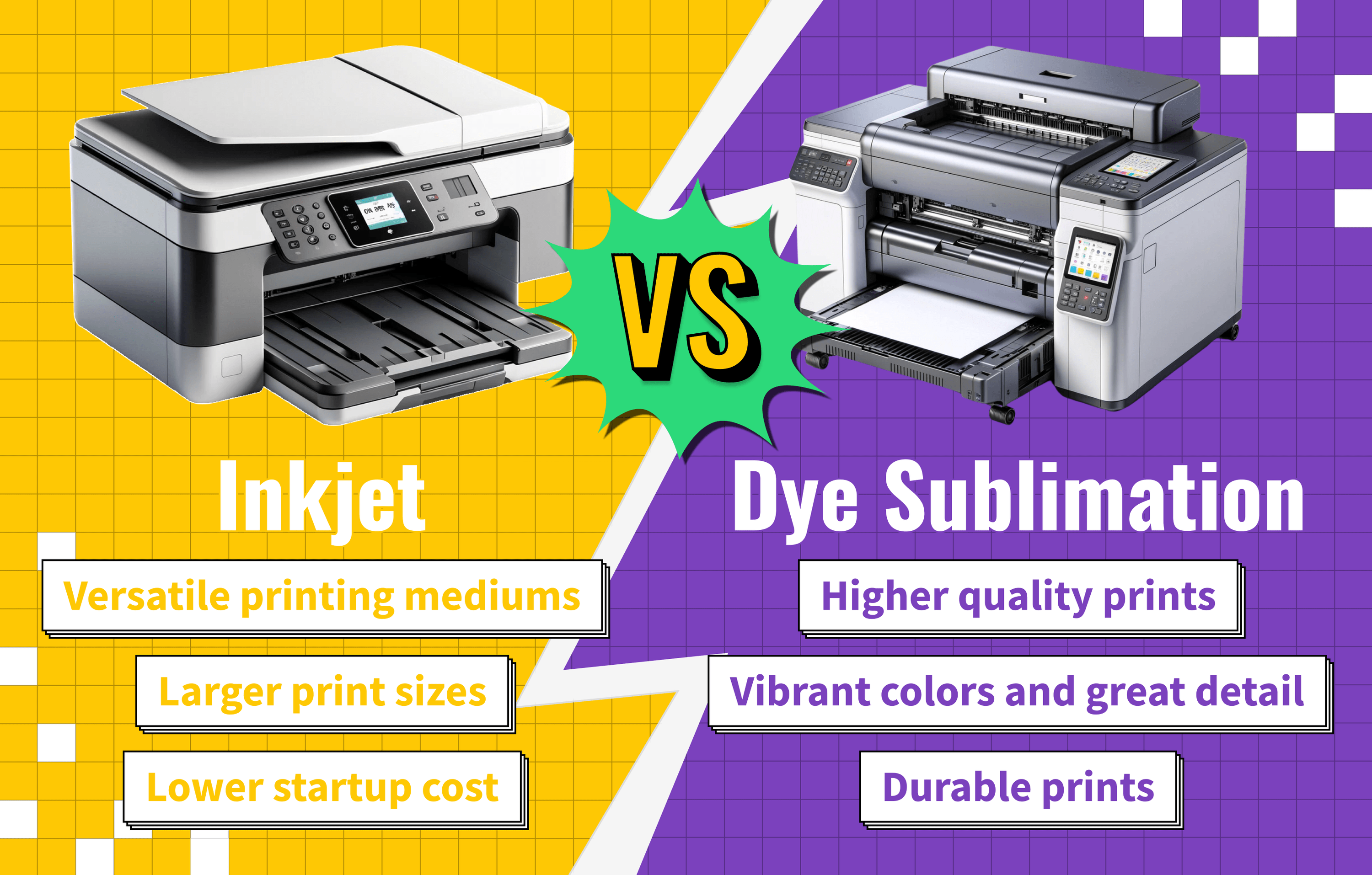 inkjet vs dye sublimation guide