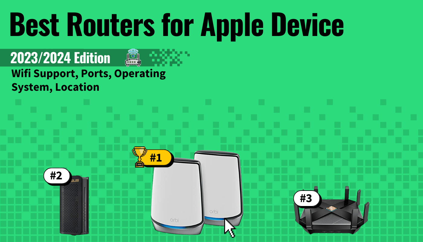 best router for apple devices featured image that shows the top three best router models