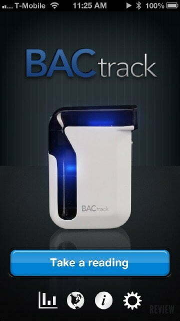 BACtrack Mobile Breathalyzer app take a reading