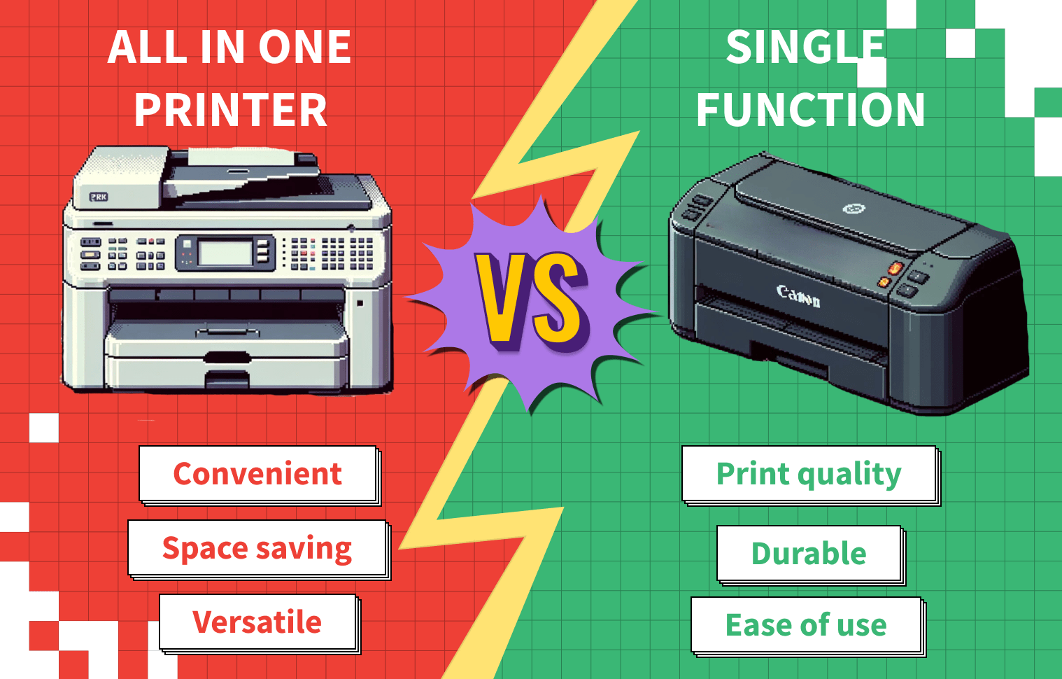 all in one printer vs single function guide