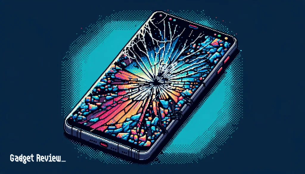 phone with a broken screen