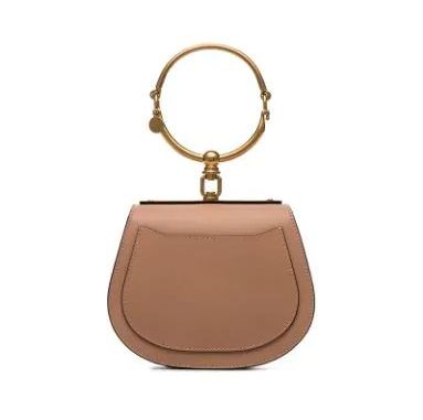 Chloé Beige Nile Mini Leather Designer Handbag