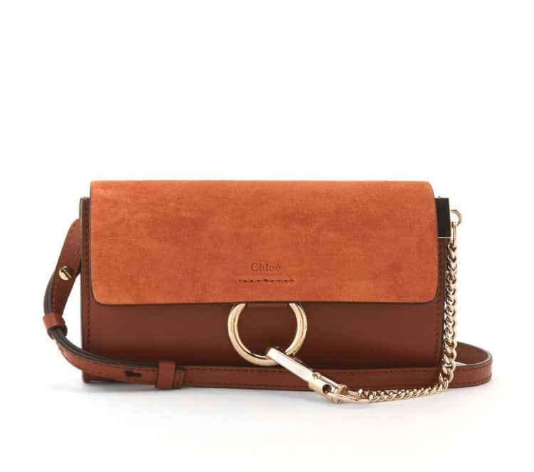 Chloé Faye Mini Leather and Suede Designer Handbag