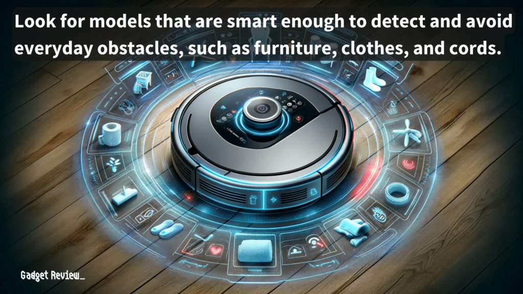 Choose models that smartly detect and avoid obstacles like furniture, clothes, and cords