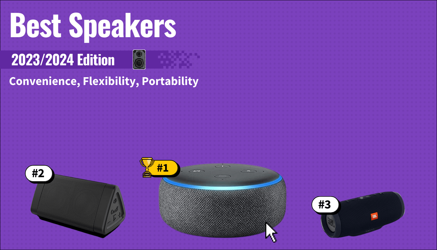 best speakers featured image that shows the top three best speaker models