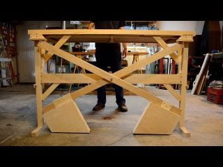 DIY Wood Counterweight Standing Desk