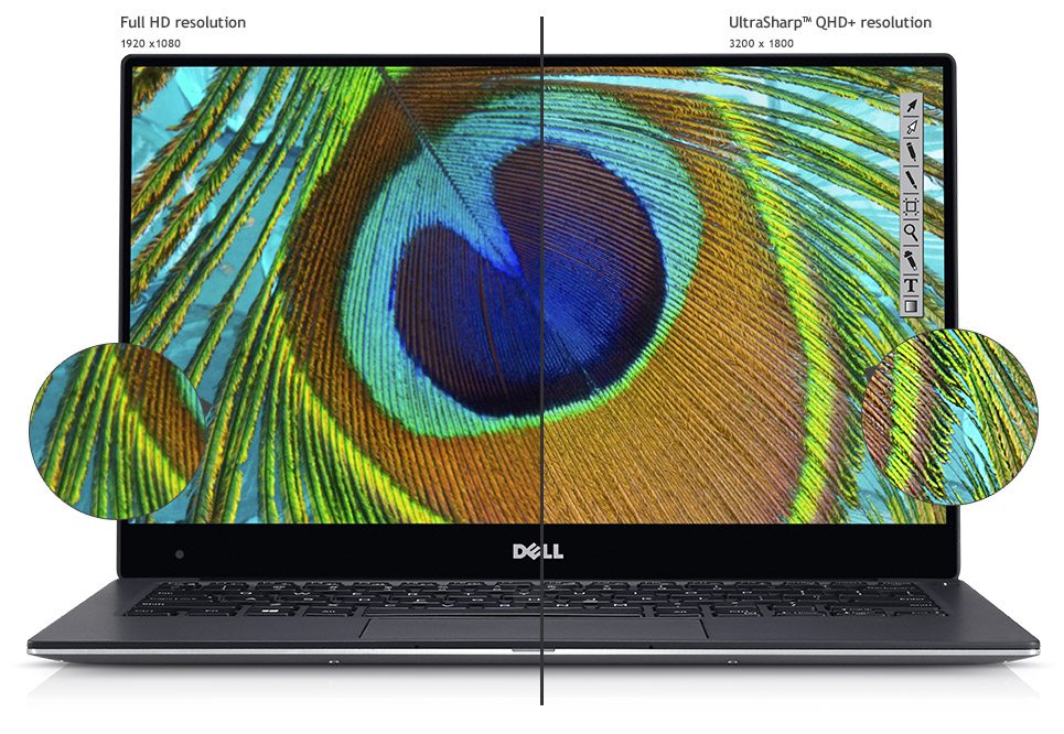 The QHD+ touchscreen display is the main selling point of the XPS 13.