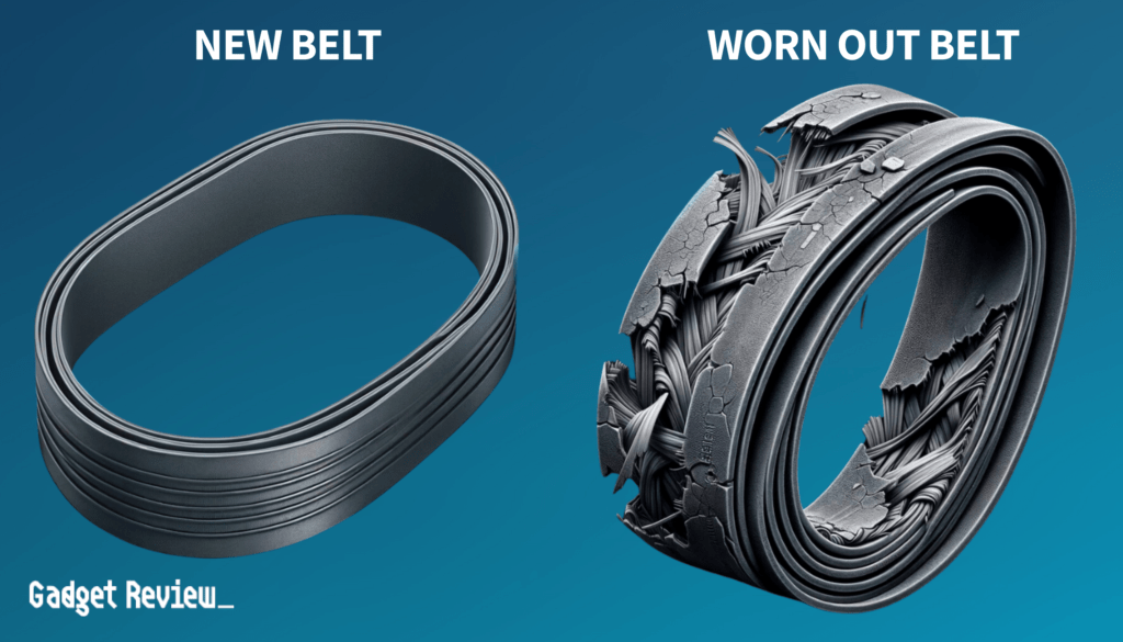 Distinction between a new belt and a worn-out belt