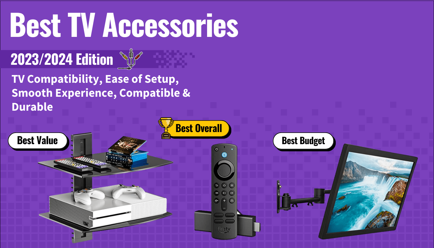 best tv accessories featured image that shows the top three best tv accessorie models