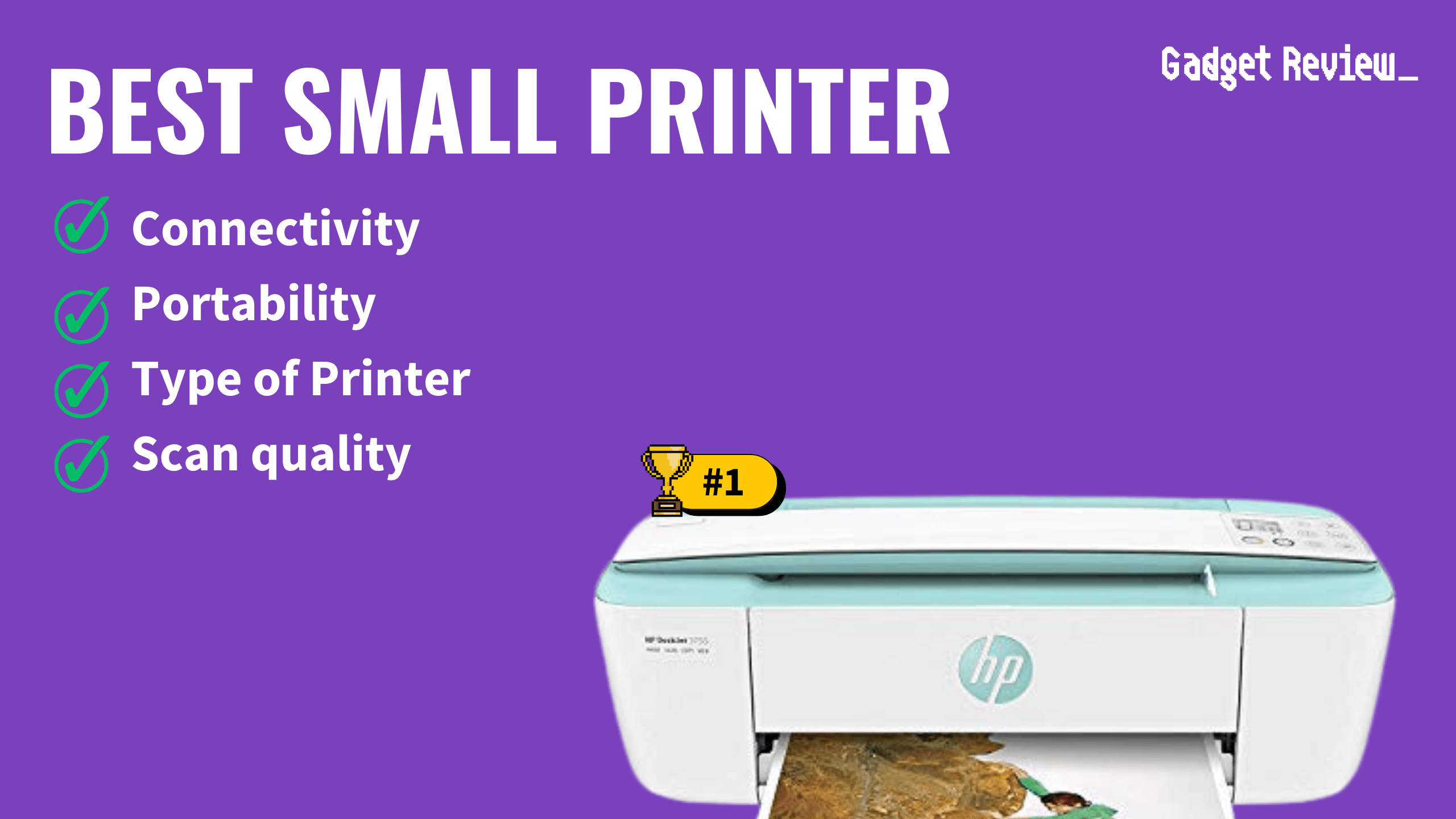 best small printer featured image that shows the top three best printer models