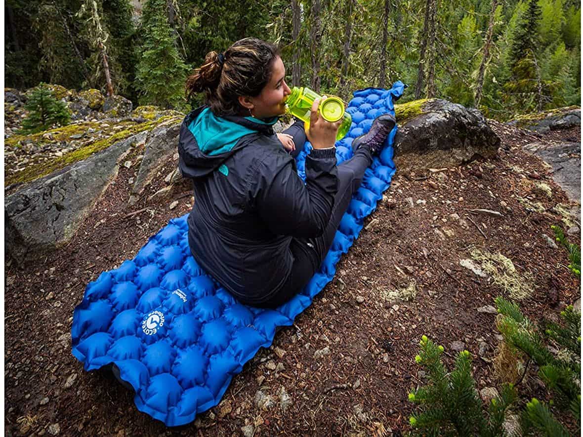 ECOTEK Outdoors Hybern8 Ultralight Inflatable Sleeping Pad Air Mattress for H... 